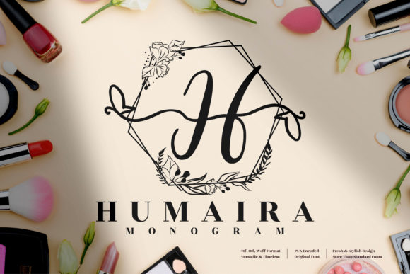 Humaira Monogram: A Display Font for Elegant Editorial Identity