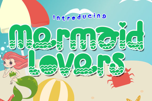 Mermaid Lovers Font: Playful Display Type for Handmade Labels & Printables