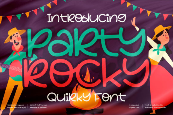 Party Rocky: A Playful Display Font for Digital Branding