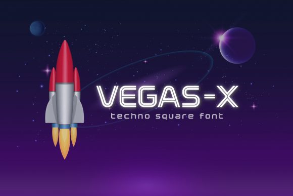 Vegas-X: A Futuristic Squared Display Font That Commands Attention